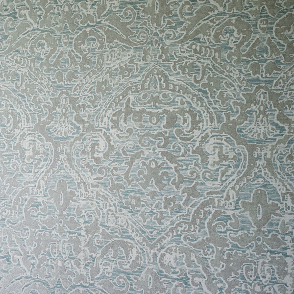 Renaissance Damask Stockholm Blue Wallpaper by Zoffany